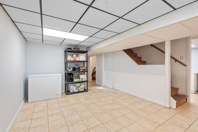 A basement storage room