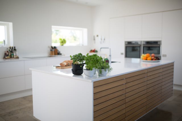 A white kitchen