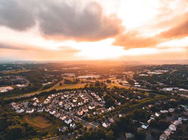 A view of a town in Pennsylvania